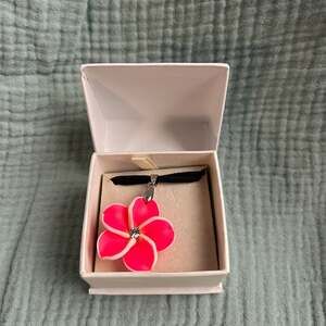 Honolulu Jewelry Company Pink Plumeria Flower Pendant Necklace